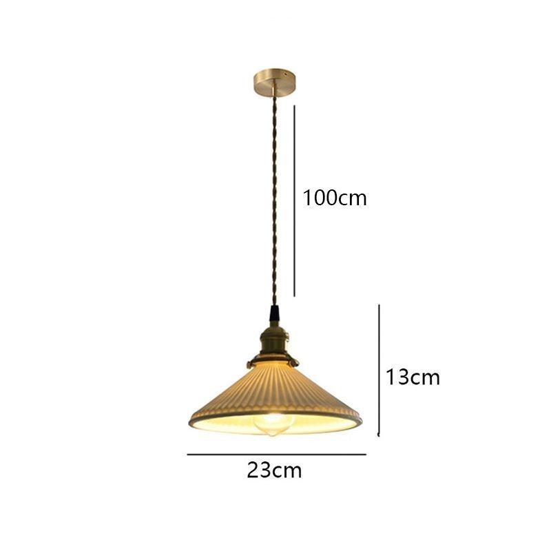 Retro skladaná závesná lampa z keramiky v japonskom štýle