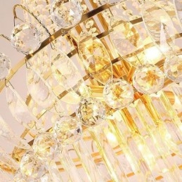 Elegantný dlhý závesný krištáľový luster