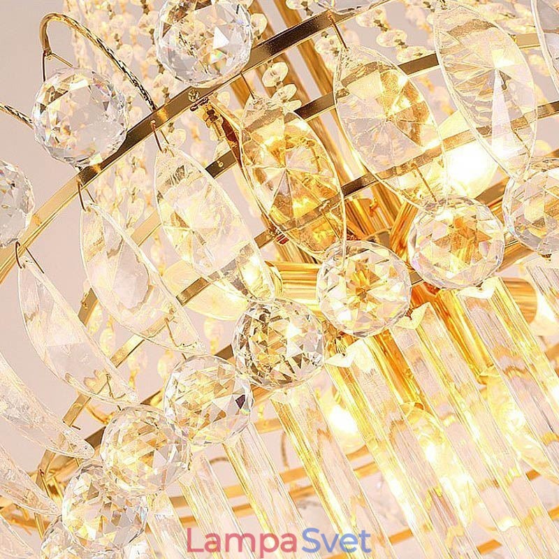 Elegantný dlhý závesný krištáľový luster