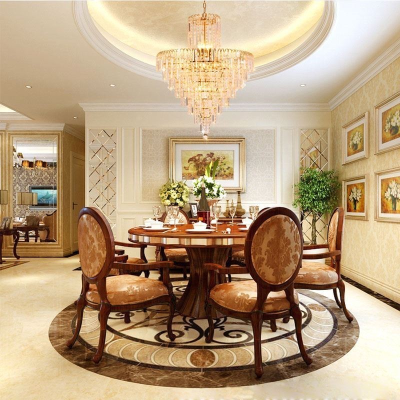 Moderný elegantný krištáľový závesný kužeľový luster