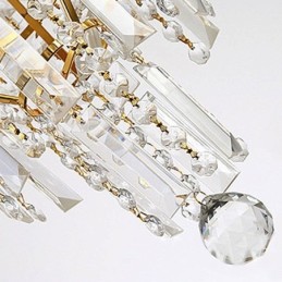 Moderný elegantný krištáľový závesný kužeľový luster