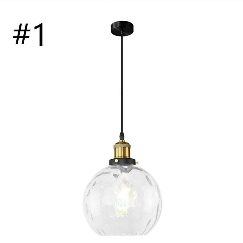 Súčasná sklenená závesná lampa s okrúhlym vodným vzorom sklenená závesná lampa