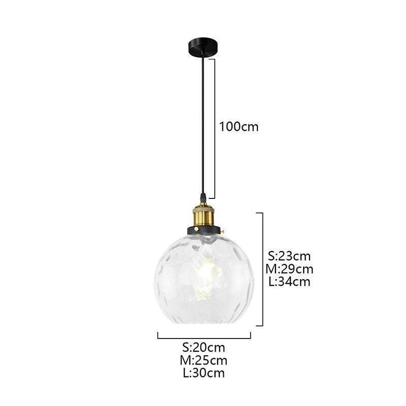 Súčasná sklenená závesná lampa s okrúhlym vodným vzorom sklenená závesná lampa