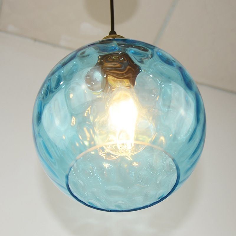 Súčasná sklenená závesná lampa s okrúhlym vodným vzorom sklenená závesná lampa