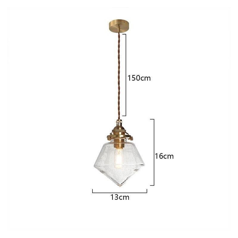 1 Light Diamond Glass Pendant Light Bubble Glass Svietidlo