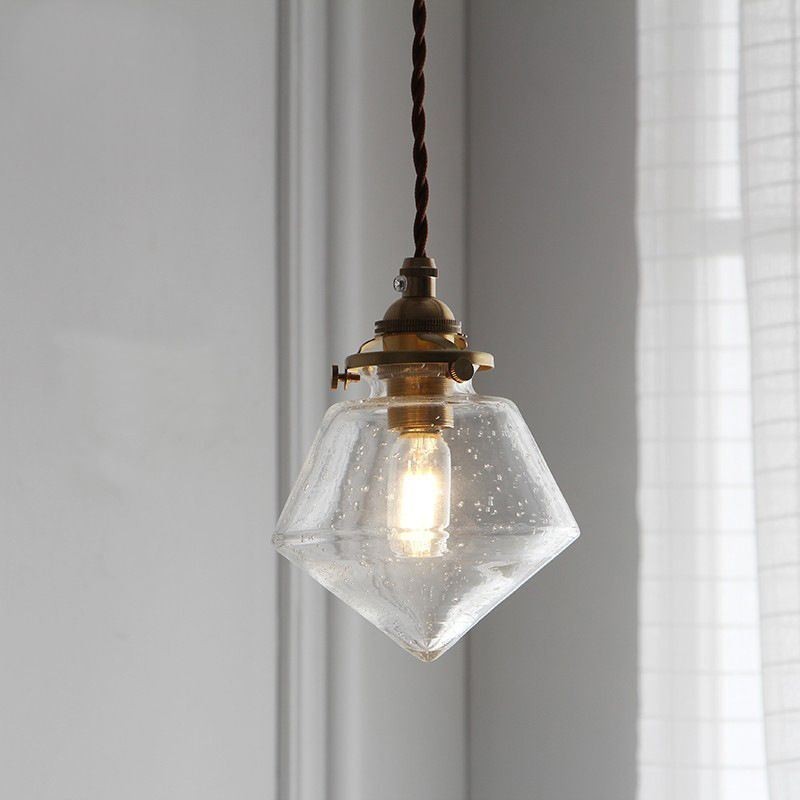 1 Light Diamond Glass Pendant Light Bubble Glass Svietidlo