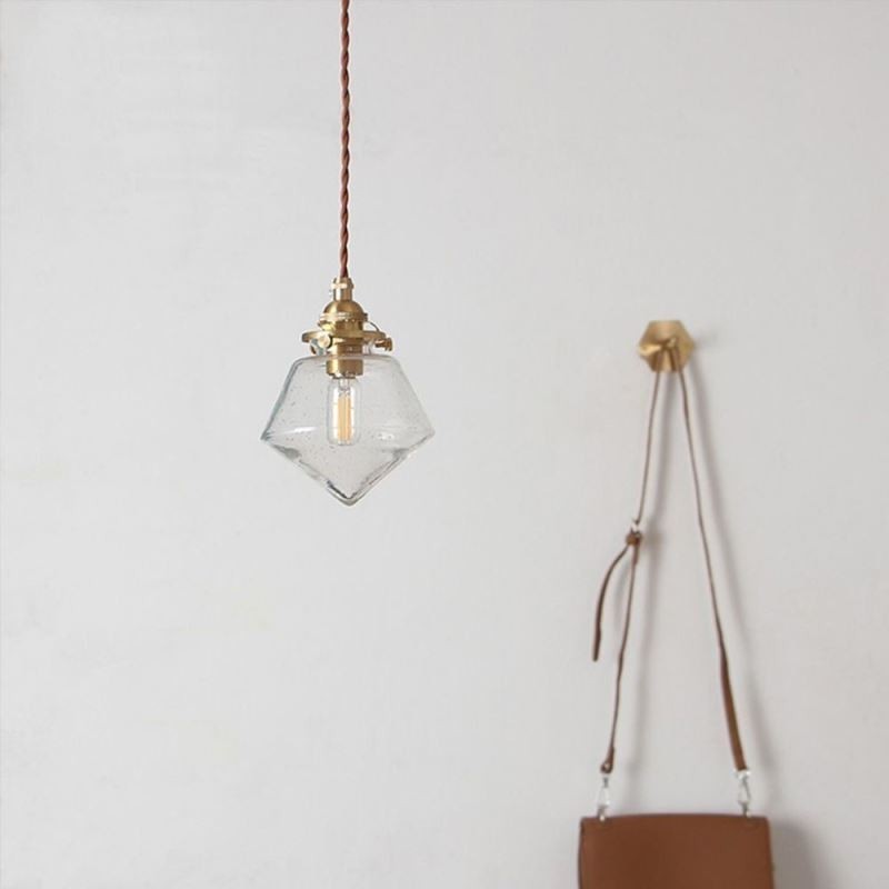 1 Light Diamond Glass Pendant Light Bubble Glass Svietidlo