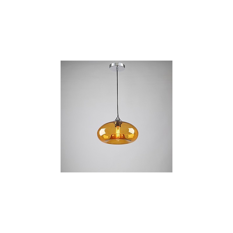 Moderná charakteristika 1 svetelný prívesok s priehľadným skleneným tienidlom