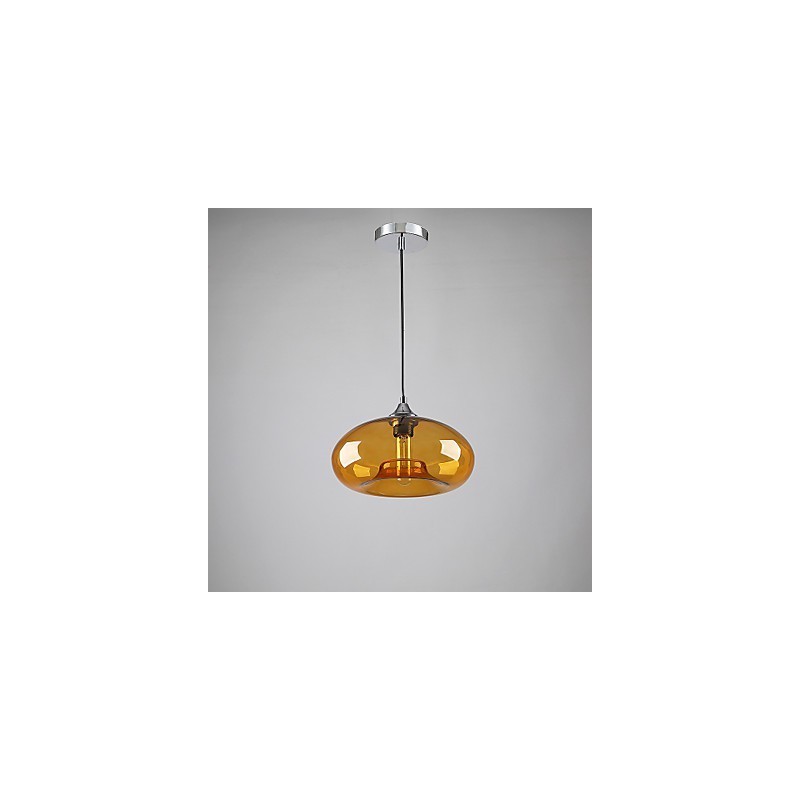 Moderná charakteristika 1 svetelný prívesok s priehľadným skleneným tienidlom