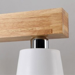 Severský drevený luster Jedinečná kaviareň s priamym príveskom