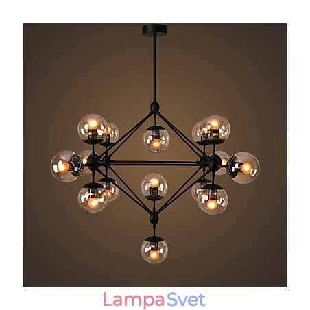Luster 15 svetiel Sklenené guľové svetlá Retro Vonkajšie garáže Kov Luster 15 svetiel Sklenené guľové svetlá Retro Vonkajšie garáže Kov