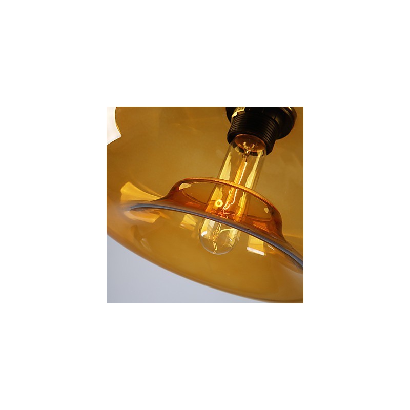 Moderná charakteristika 1 svetelný prívesok s priehľadným skleneným tienidlom