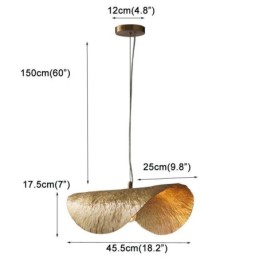 Mosadzné závesné svietidlo Moderné minimalistické stropné svietidlo s lotosovým listom