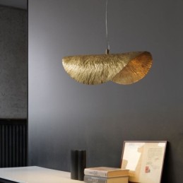 Mosadzné závesné svietidlo Moderné minimalistické stropné svietidlo s lotosovým listom