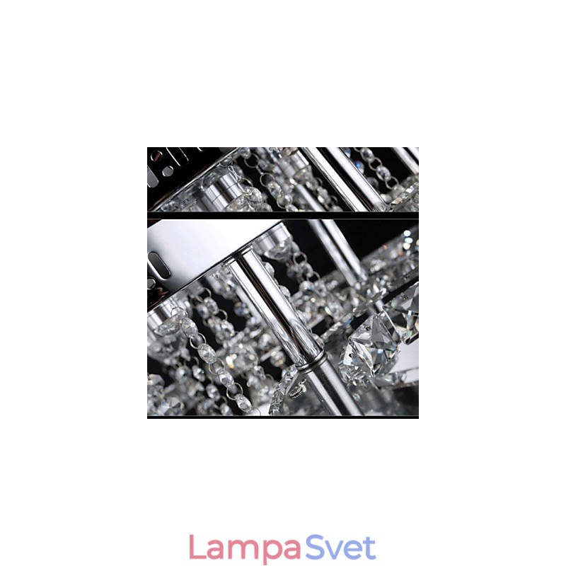 Moderný moderný krištáľový chrómový kovový držiak
