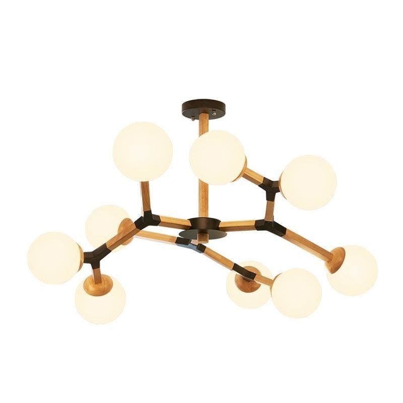 Závesné svietidlo Nordic Magic Bean Light Kreatívne drevené svietidlo