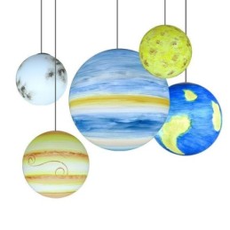 Závesná lampa s dizajnom Nordic Planet Jedinečný luster Planets Solar System