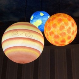 Závesná lampa s dizajnom Nordic Planet Jedinečný luster Planets Solar System