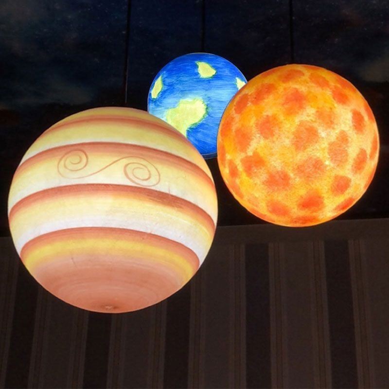 Závesná lampa s dizajnom Nordic Planet Jedinečný luster Planets Solar System