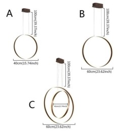 Nordic Pendant Light Akrylový prsteň Tvar Pendant Light