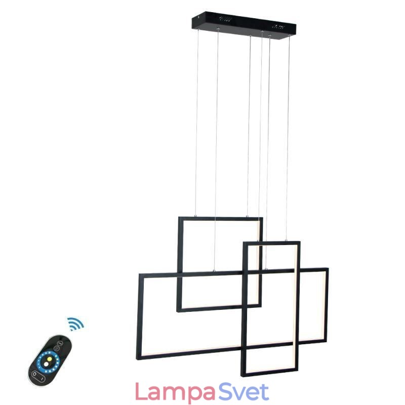 Severské závesné svietidlo Geometrické štvorcové závesné svietidlo
