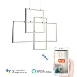 Severské závesné svietidlo Geometrické štvorcové závesné svietidlo