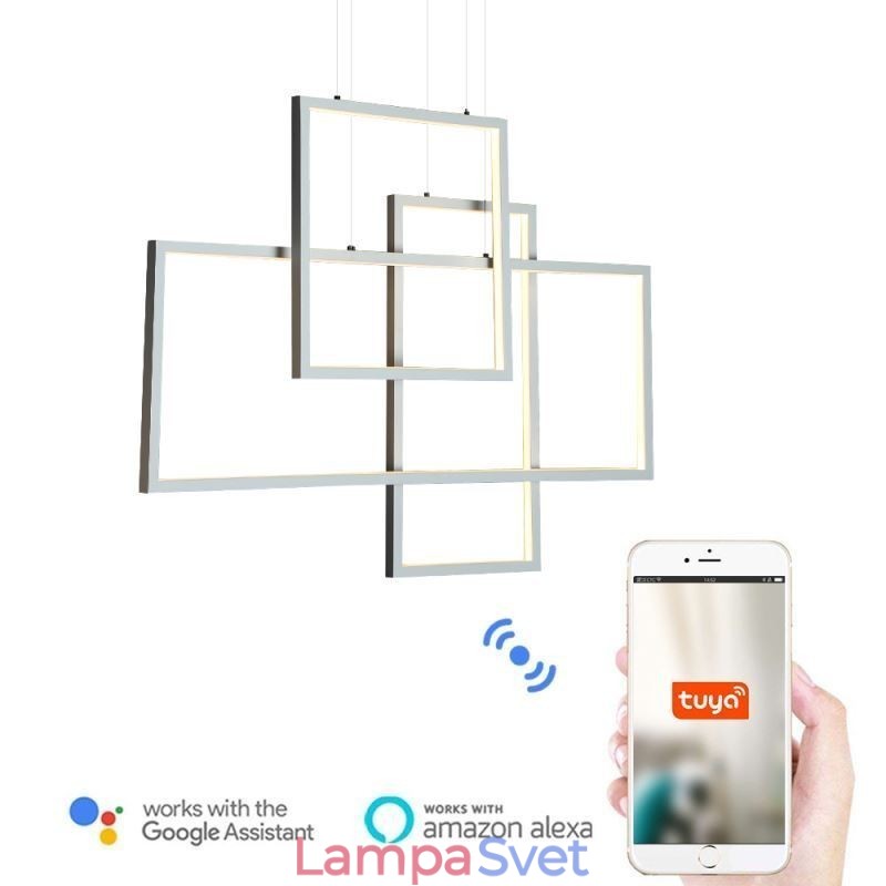 Severské závesné svietidlo Geometrické štvorcové závesné svietidlo