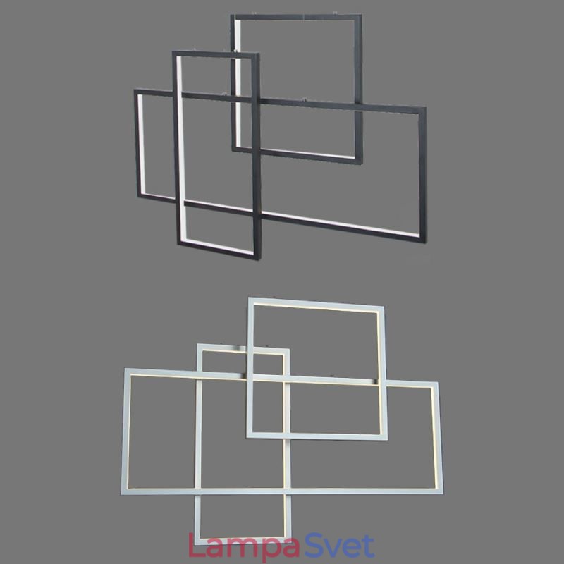 Severské závesné svietidlo Geometrické štvorcové závesné svietidlo