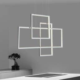 Severské závesné svietidlo Geometrické štvorcové závesné svietidlo