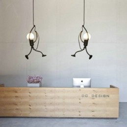 Moderné jednoduché závesné svetlo Little Man Shape Lamp Creative Light