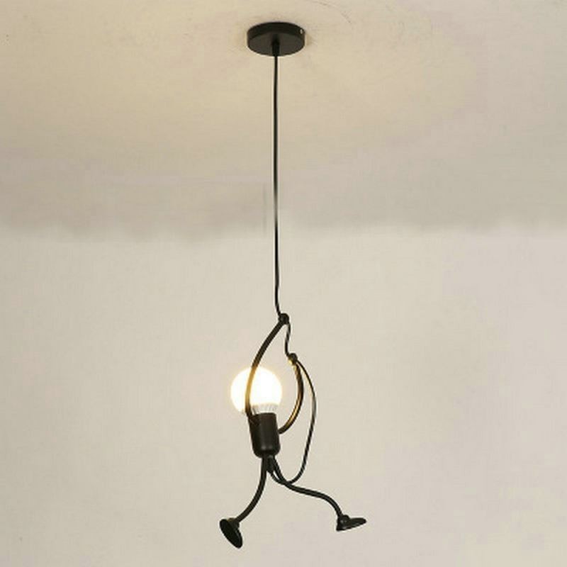 Moderné jednoduché závesné svetlo Little Man Shape Lamp Creative Light