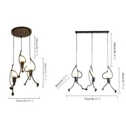 Moderné závesné svetlo Creative Little Man Shape Lamp Individuálne domáce svetlo