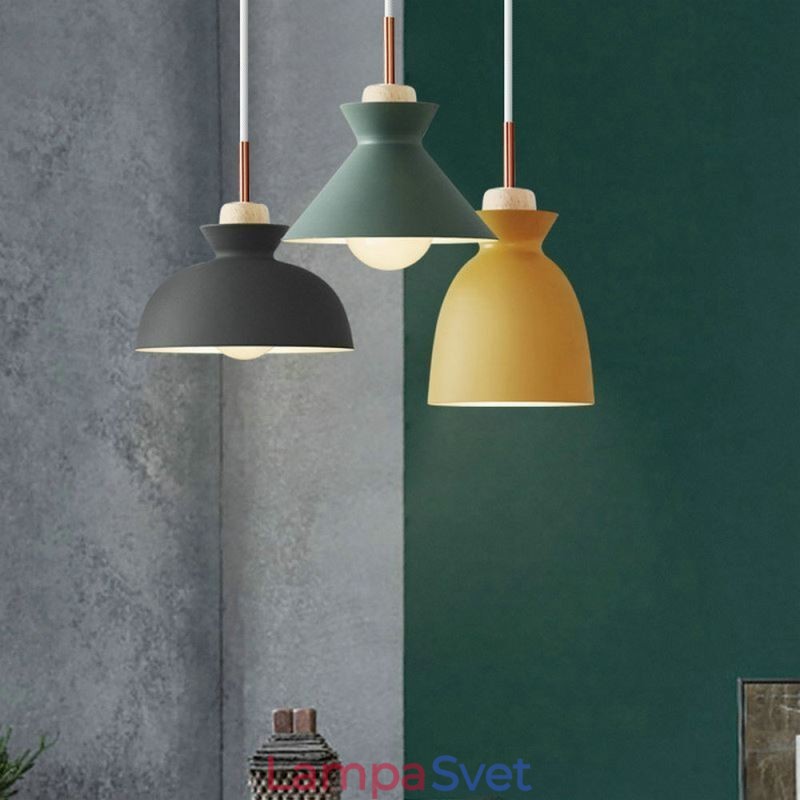 Závesné svetlo Nordic Metal Dome Macaron Colors Lamp Light