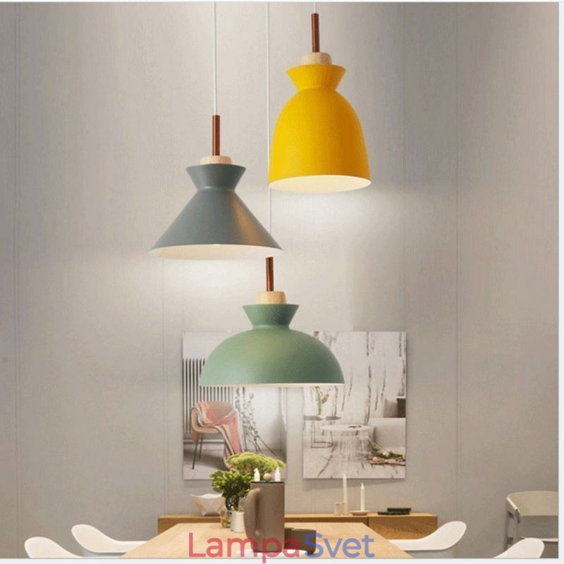 Závesné svetlo Nordic Metal Dome Macaron Colors Lamp Light