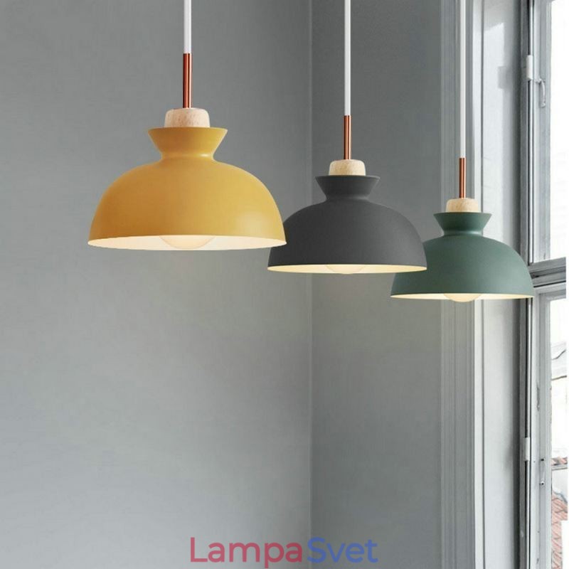 Závesné svetlo Nordic Metal Dome Macaron Colors Lamp Light