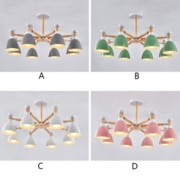 Kreatívny drevený luster Nordic Macaron Pendant Light