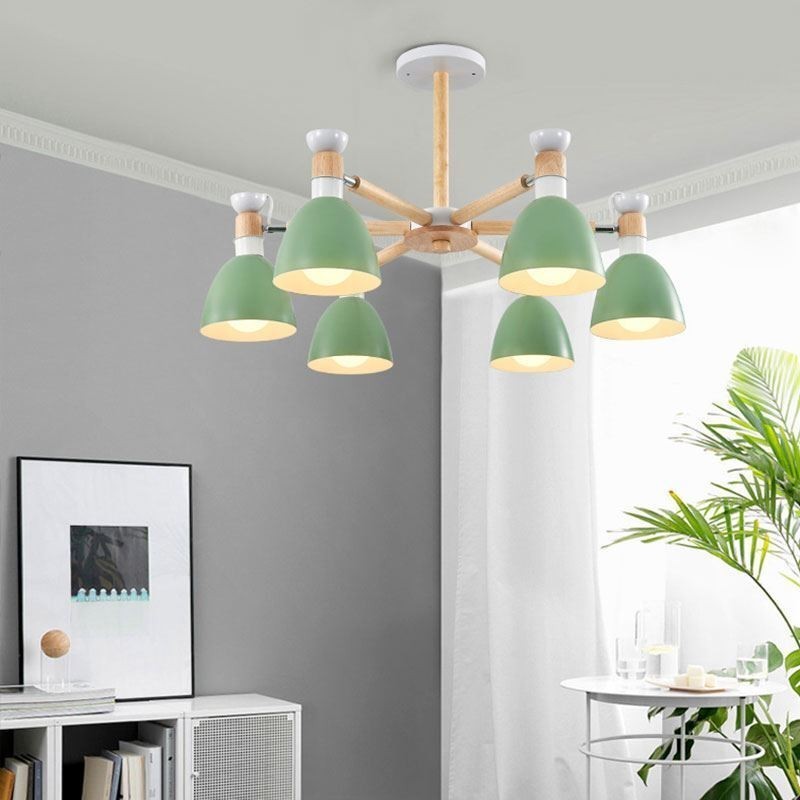 Kreatívny drevený luster Nordic Macaron Pendant Light