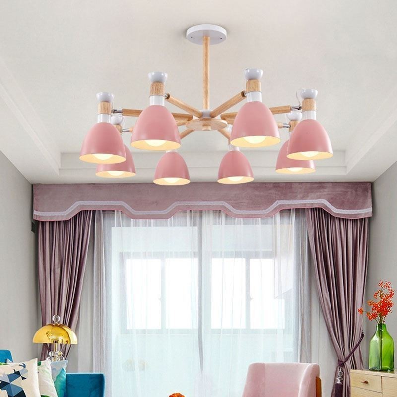Kreatívny drevený luster Nordic Macaron Pendant Light
