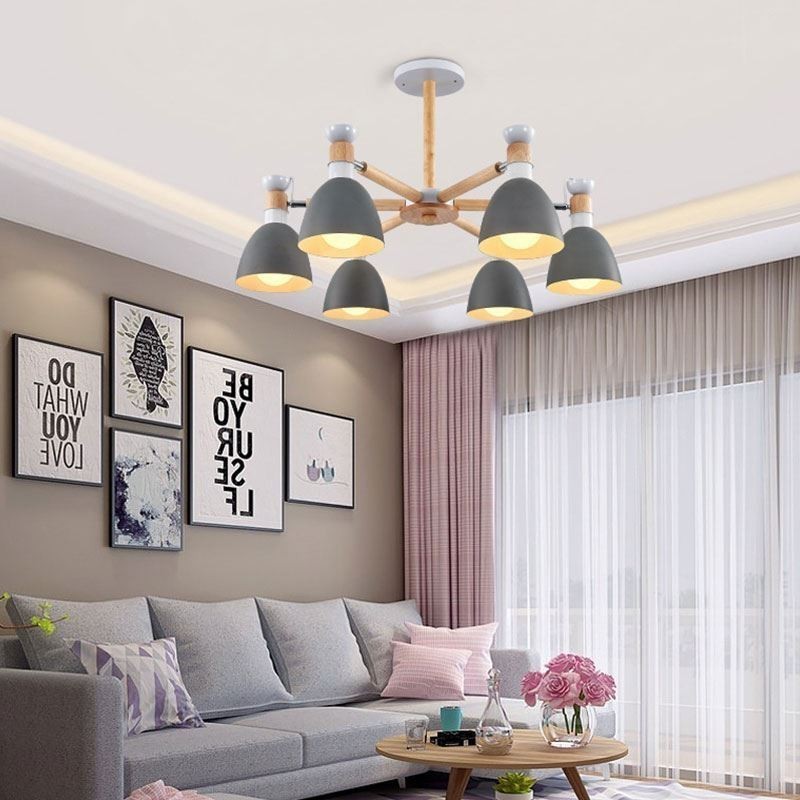 Kreatívny drevený luster Nordic Macaron Pendant Light