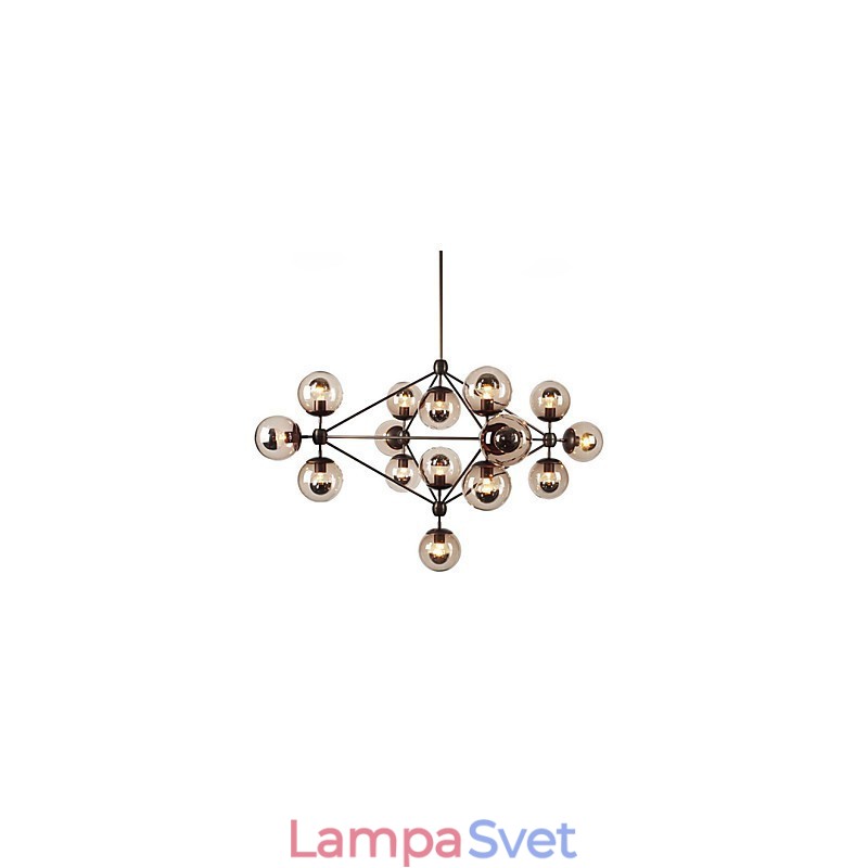 Luster 15 svetiel Sklenené guľové svetlá Retro Vonkajšie garáže Kov