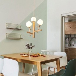 Drevené závesné svietidlo Nordic Creative