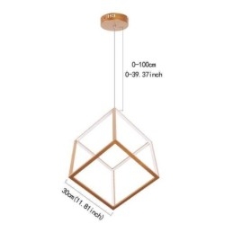 Postmoderné závesné svietidlo Geometrické zlaté závesné svetlo