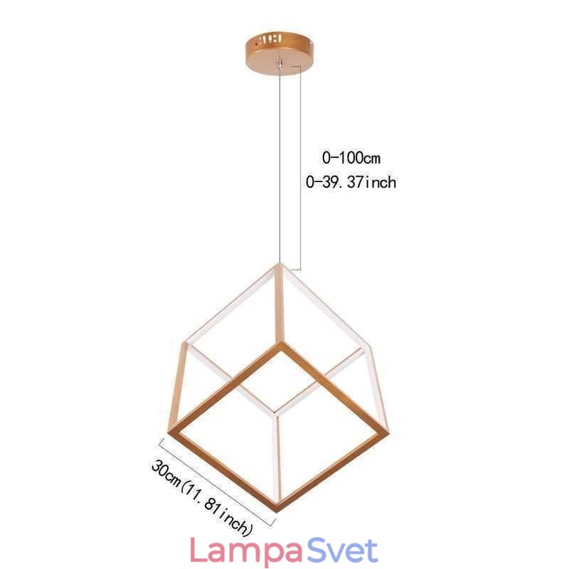 Postmoderné závesné svietidlo Geometrické zlaté závesné svetlo