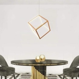 Postmoderné závesné svietidlo Geometrické zlaté závesné svetlo
