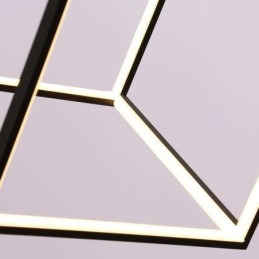 Osvetlenie s čiernym závesným svietidlom s geometrickou kockou