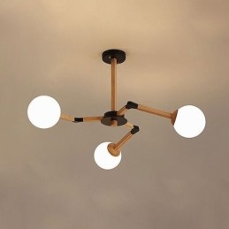 Závesné svietidlo Nordic Magic Bean Light Kreatívne drevené svietidlo