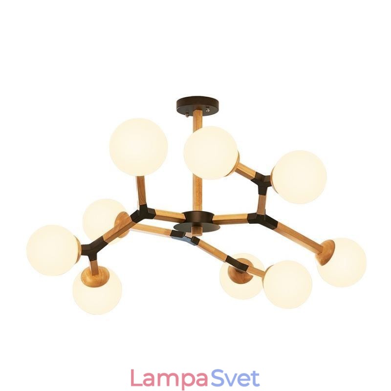 Závesné svietidlo Nordic Magic Bean Light Kreatívne drevené svietidlo