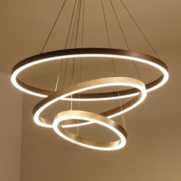 Závesná lampa na kreslenie Craft 3 krúžky 80+60+40cm