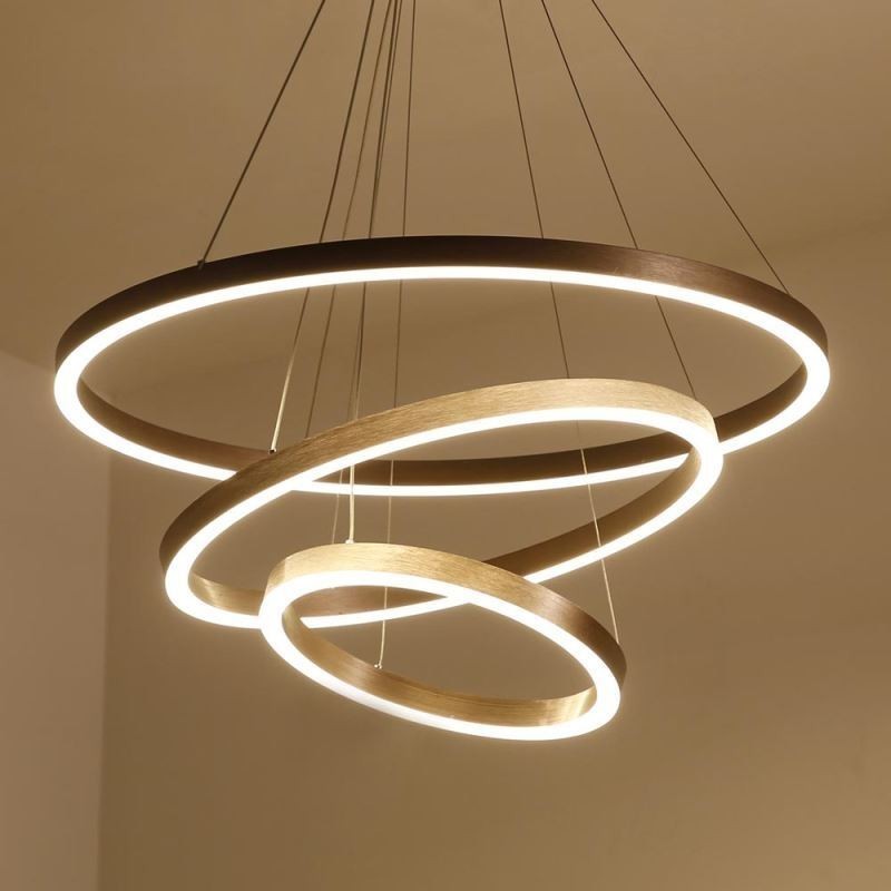 Závesná lampa na kreslenie Craft 3 krúžky 80+60+40cm
