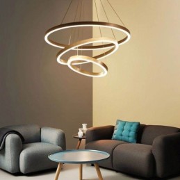 Závesná lampa na kreslenie Craft 3 krúžky 80+60+40cm